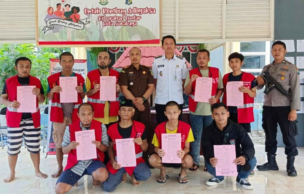 Sembilan Pelaku Pidana Umum Dapat Restorative Justice Dari Kejari Surabaya