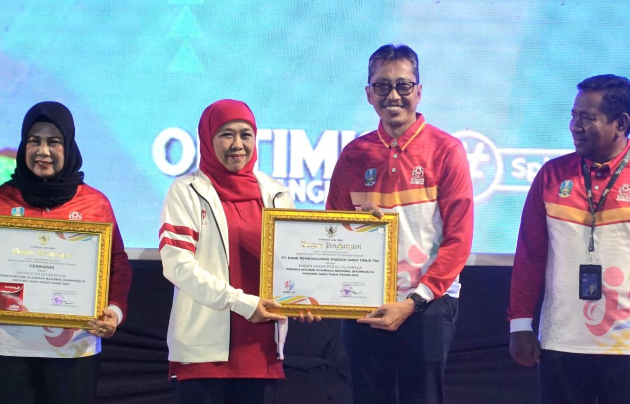 Bank Jatim Raih Penghargaan sebagai Badan Usaha peduli Olahraga