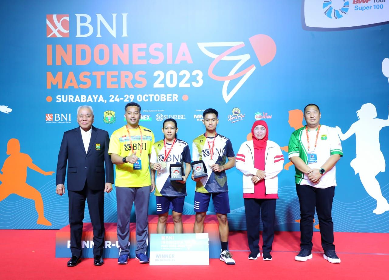 Laga Terakhir Indonesia Masters Super 100 Ganda Campuran Indonesia vs Thailand, Khofifah: Selamat Indonesia Juara