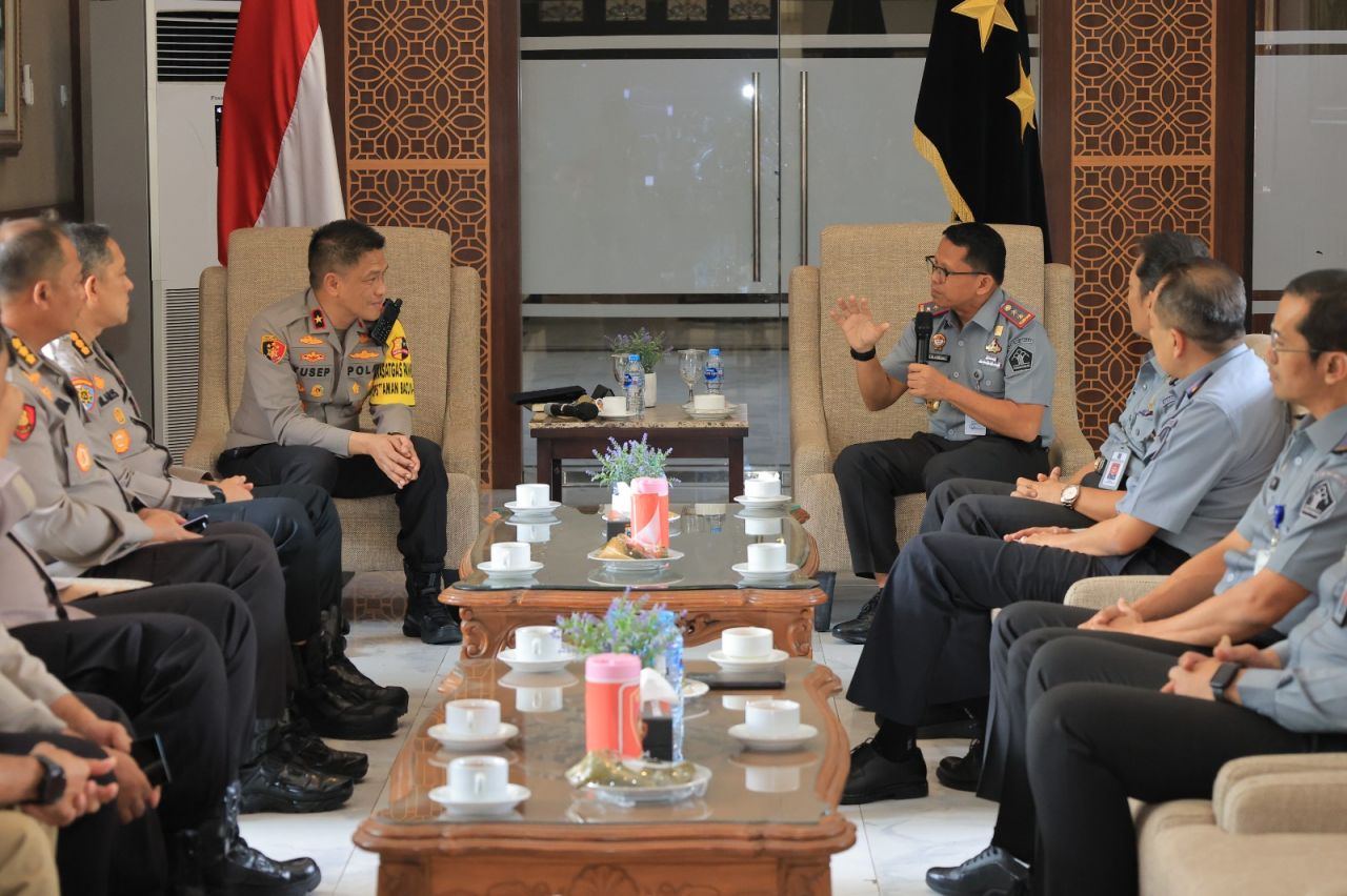 Bertemu Wakapolda, Kakanwil Kemenkumham Jatim Bahas Persiapan Pemilu 2024