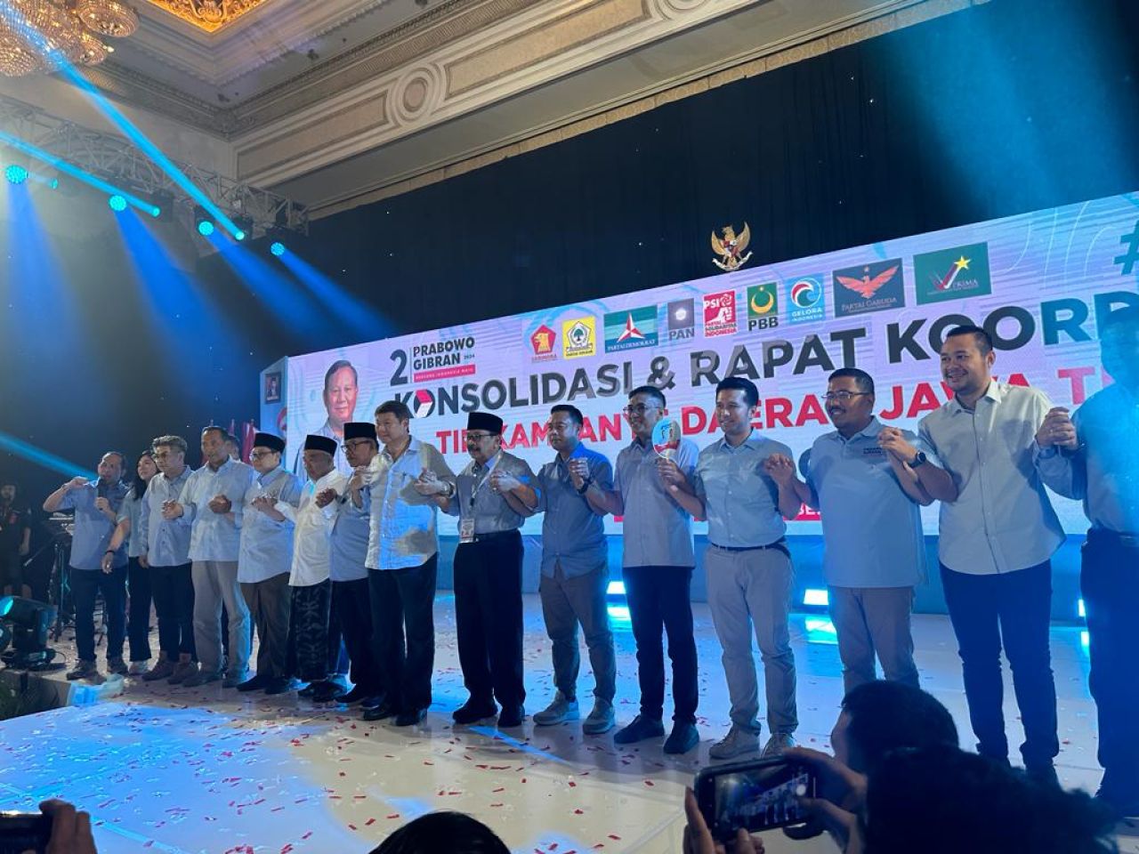 Dihadiri Dua Gubernur Jatim, TKD Prabowo-Gibran Gelar Gelar Konsolidasi Akbar