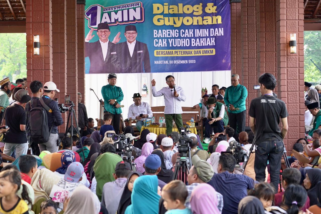 Cawapres Muhaimin Iskandar temui petani di Magetan. (Red)