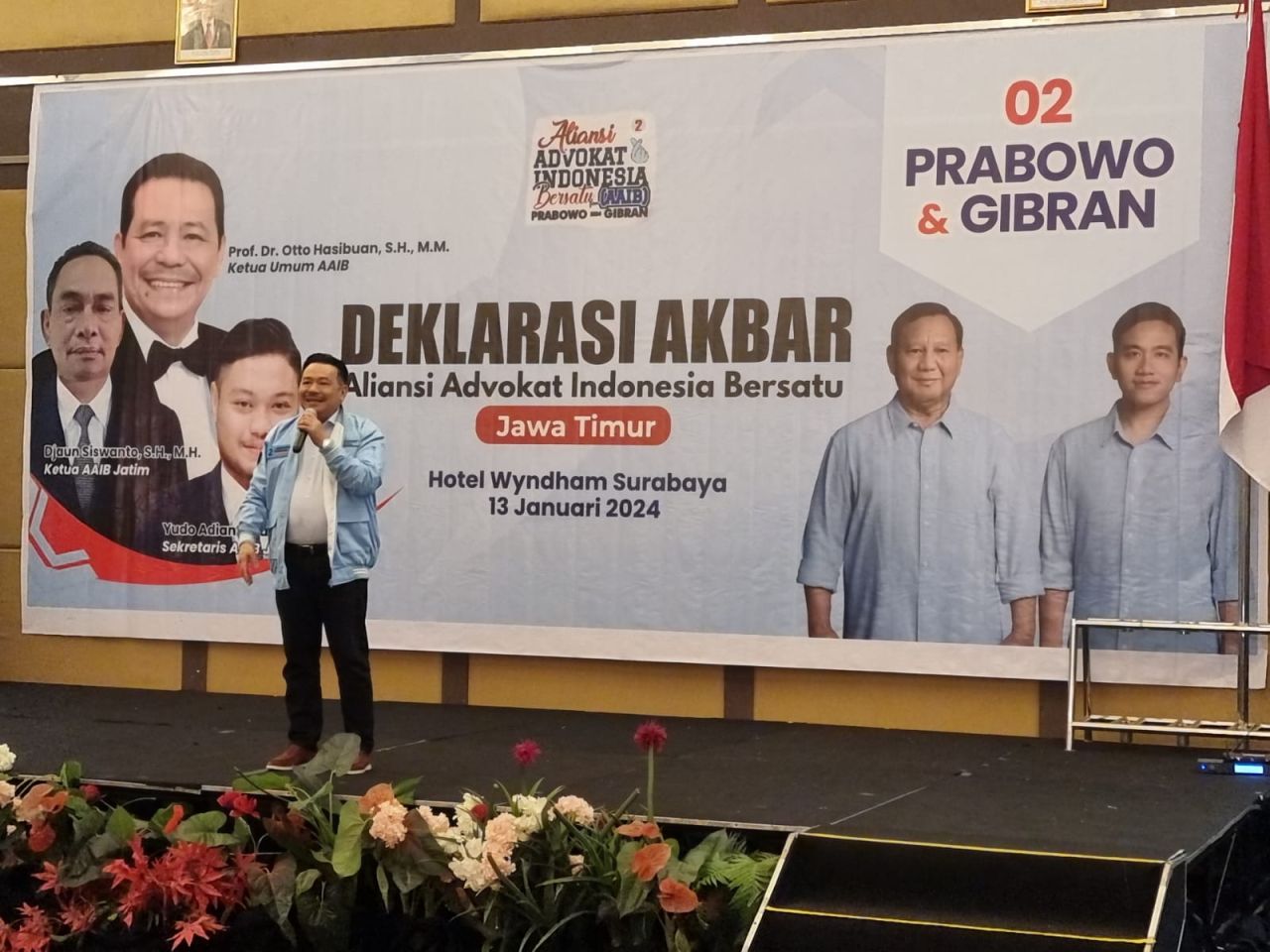 Ratusan Advokat di Jatim Deklarasikan Durung Prabowo-Gibran