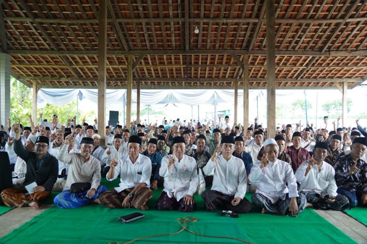 silaturahmi Laskar Santri AMIN se Madiun Raya, di Ponpes Kanzul Ulum Kota Madiun, Senin (15/1/2024). (Red)