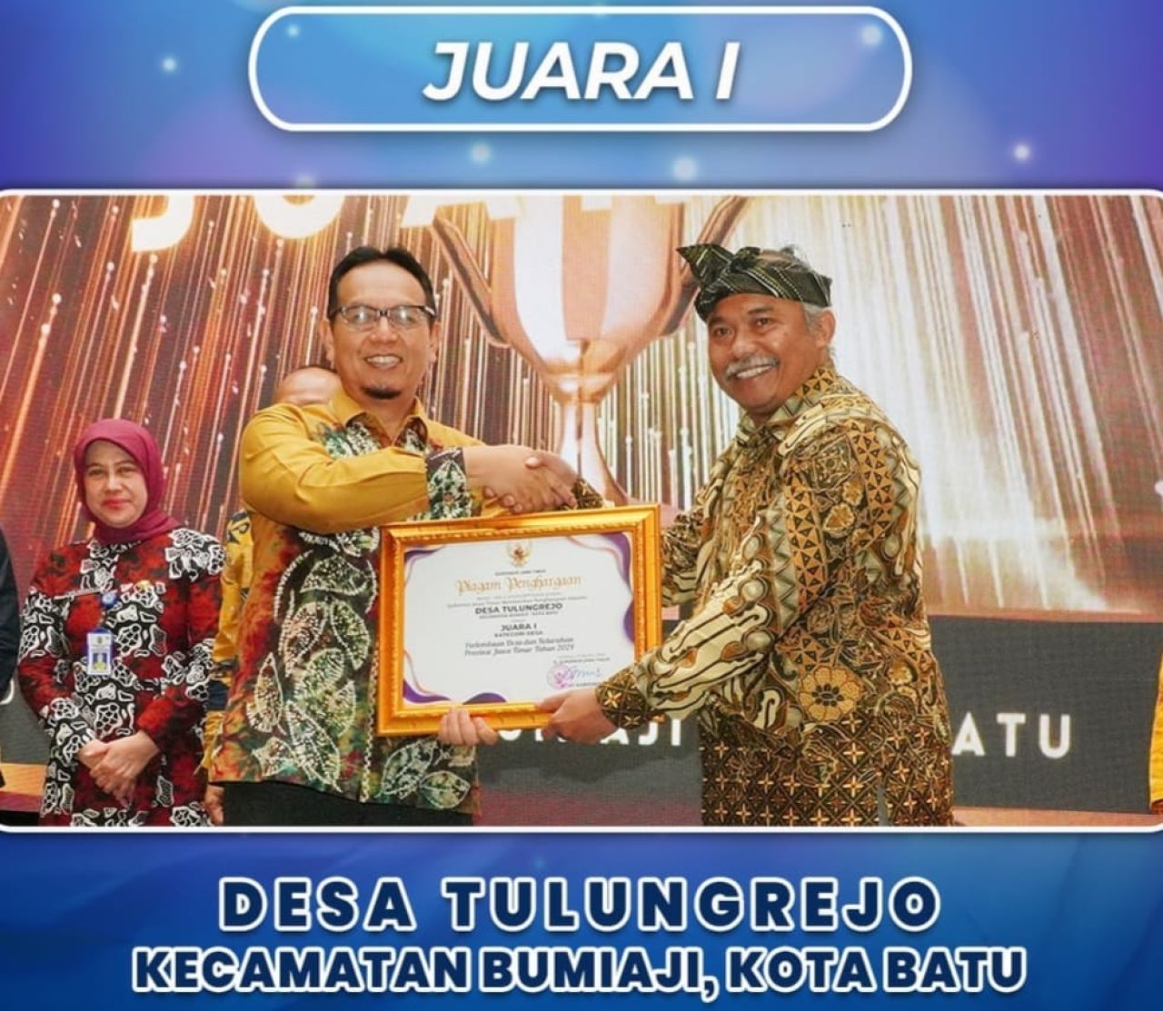 Desa Tulungrejo Batu Juara I Lomba Desa Jatim 2024
