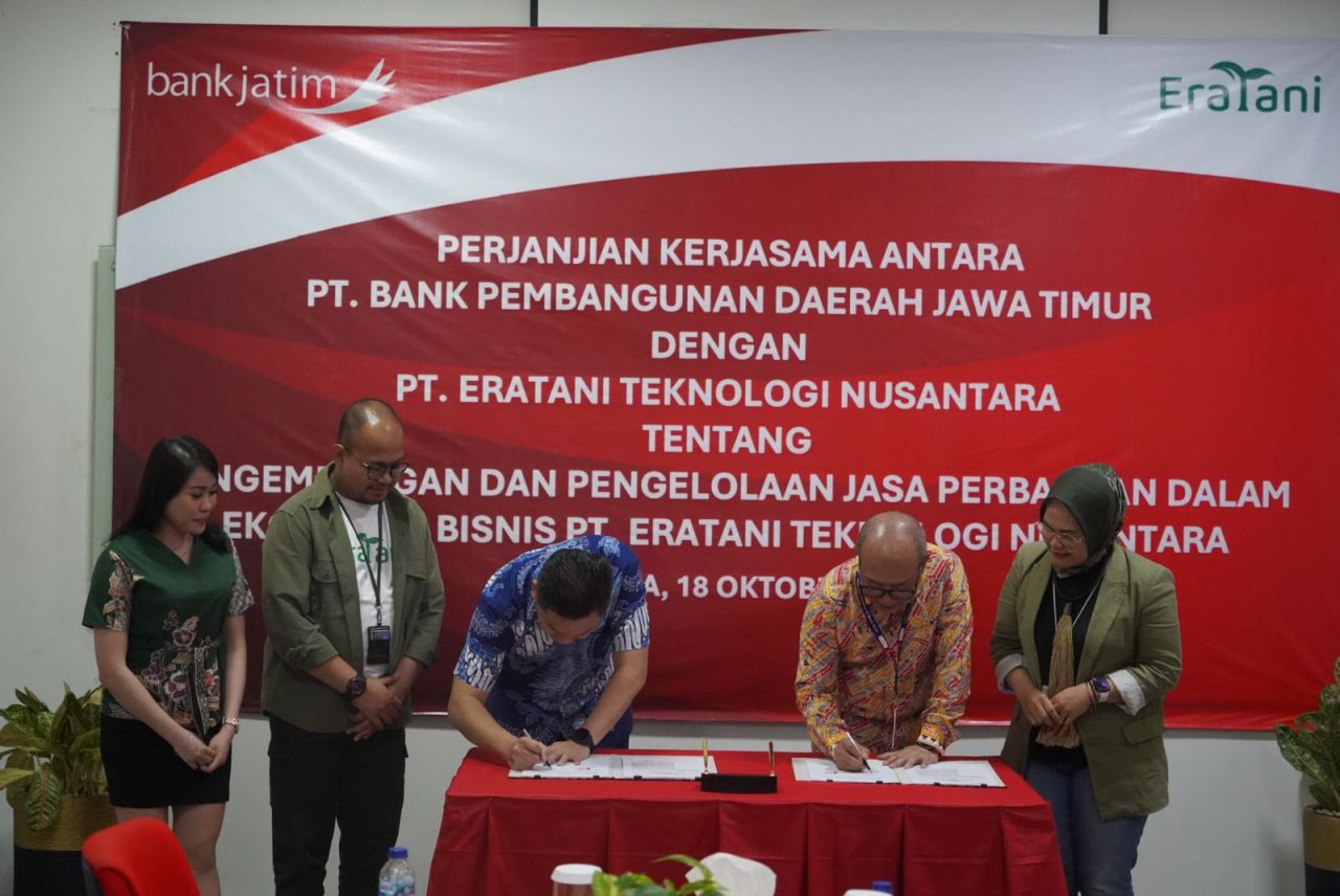 Bank jatim MoU dengan PT Eratani Teknologi Nusantara. (Red)