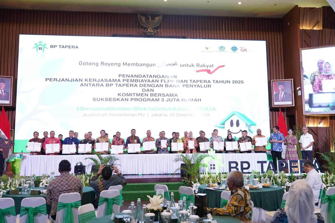 Bank Jatim Tanda Tangani PKS Program KPR Sejahtera FLPP dan Pembiayaan Tapera 2025