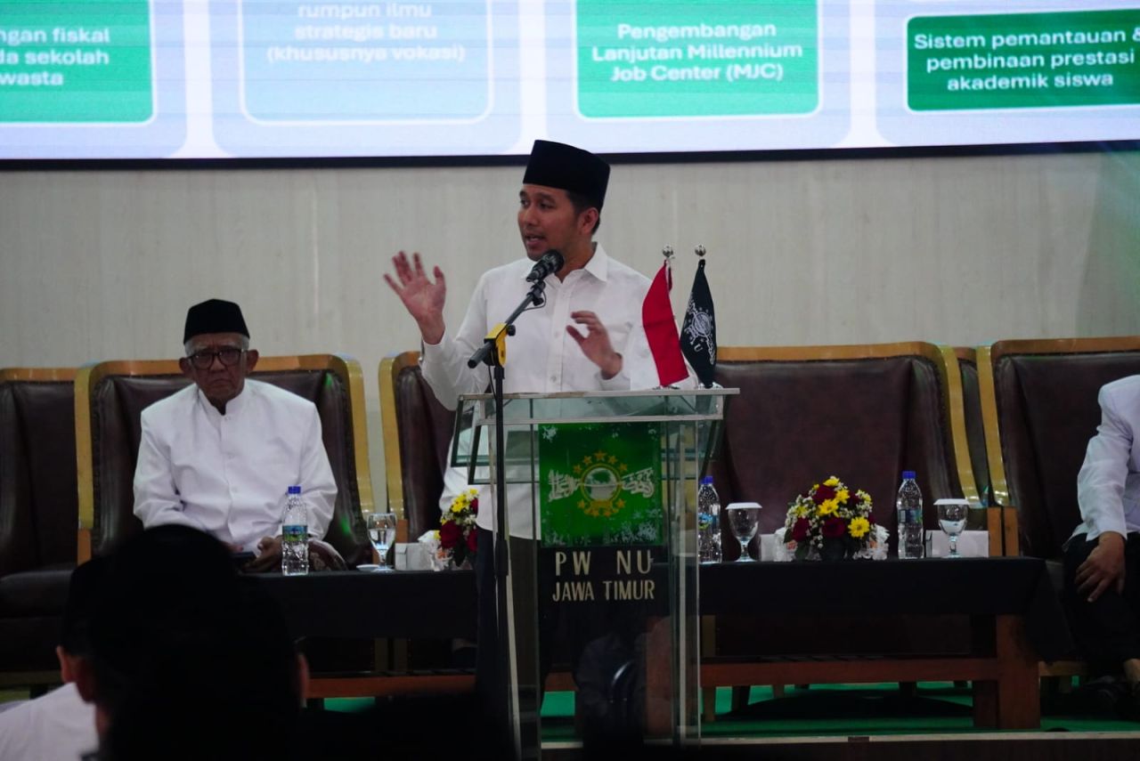 Pra Rakerwil PWNU Jatim, Khofifah-Emil Sampaikan Komitmen Membangun Bumi Majapahit