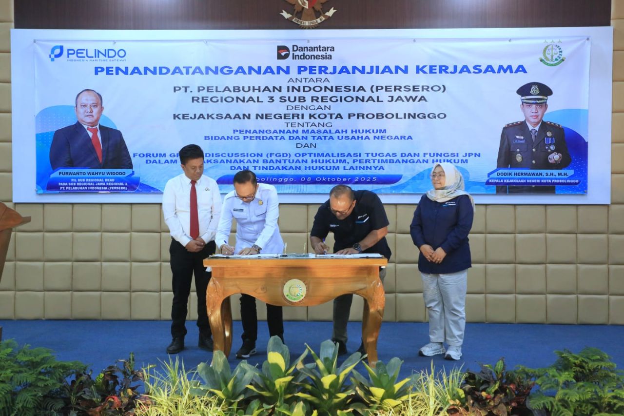 Kejari Kota Probolinggo - Pelindo Teken MoU Kerjasama Bidang Hukum
