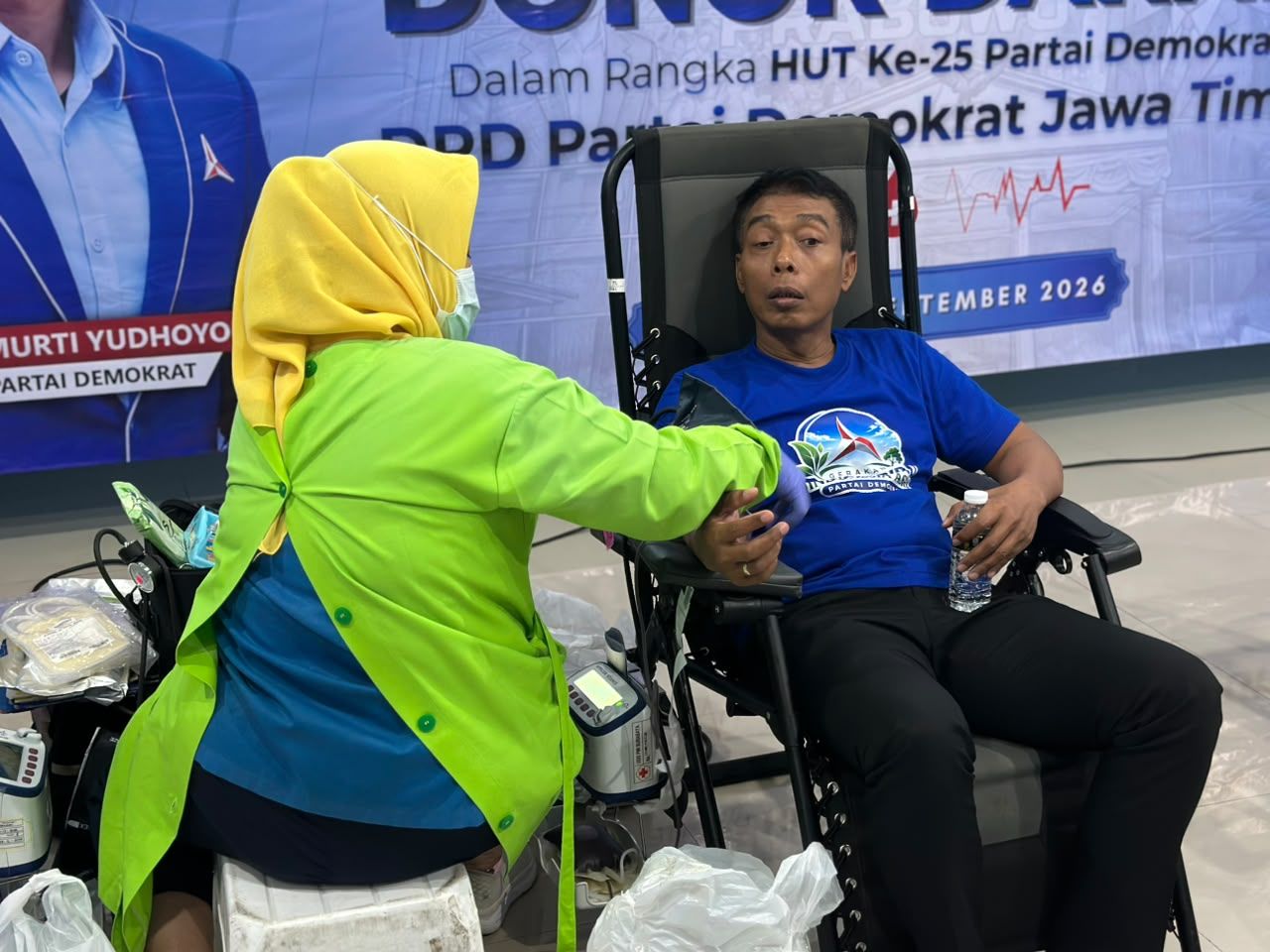 HUT ke-25 Demokrat, Donor Darah Serentak Digelar di 38 DPC se-Jatim